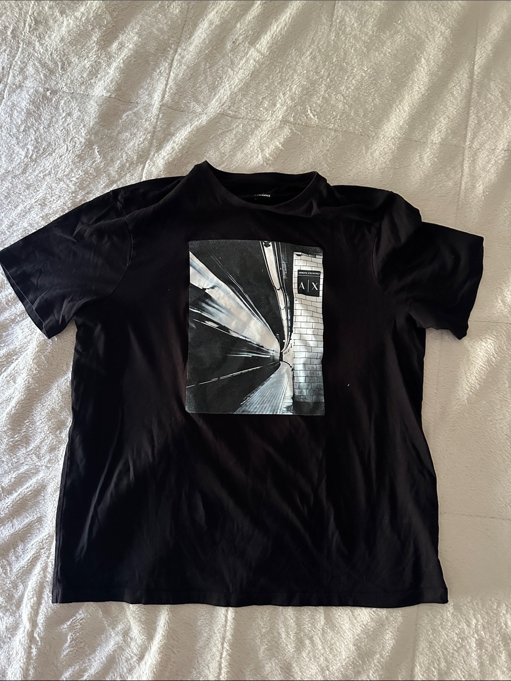 A/X Armani Exchange Black Crewneck Tee